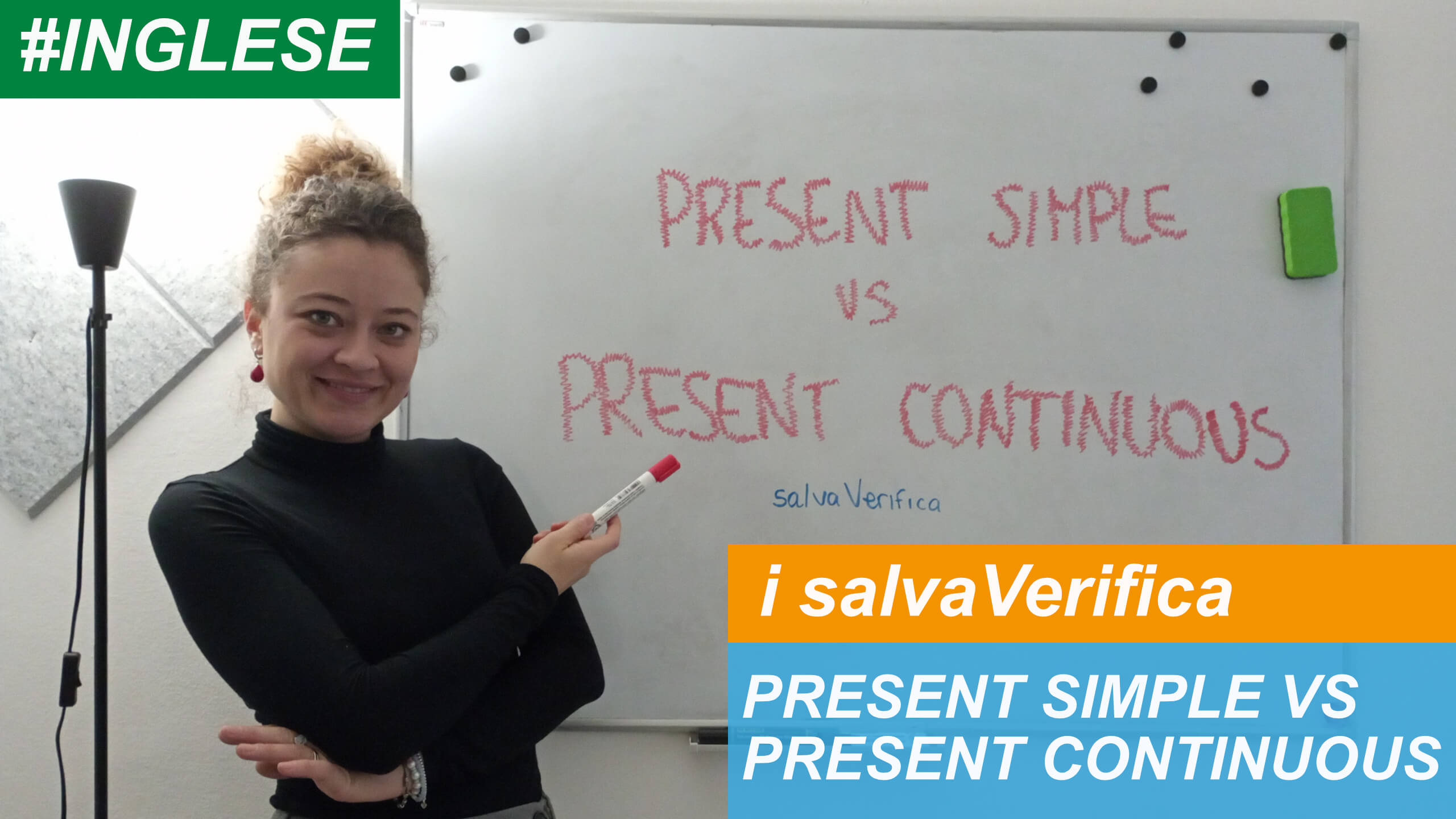 Present Simple VS Present Continuous  – video salvaVerifica di Corner4